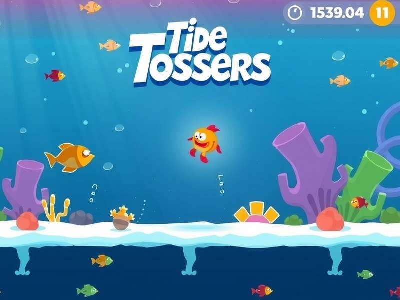 Tide Tossers game screenshot showing colorful ocean environment
